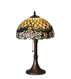 19.5"H Jeweled Tiffany Rose Table Lamp