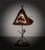 27"H Trails End Southwest Table Lamp