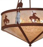 24"W Trails End Southwest Inverted Pendant