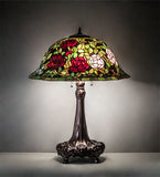 31"H Tiffany Rosebush Floral Table Lamp