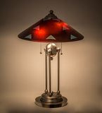 25"H Metro Fusion Plum Crazy Deco Ball Contemporary Table Lamp