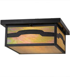 14"Sq Hyde Park Mountain View Outdoor Flushmount