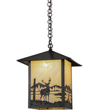 16"Sq Seneca Deer Creek Outdoor Pendant