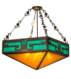 24"Sq Southwest Mission Semi-Flushmount