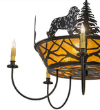 32"W Big Dogs 5 Lt Chandelier