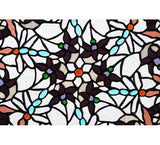 22"W X 22"H Tiffany Dragonfly Swirl Medallion Window