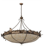 54"W Greenbriar Oak Lodge Inverted Pendan