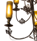 34"W Tuscan Vineyard 9 Lt Wine Bottle Chandelier