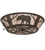 22"W Wildlife On The Loose Flushmount