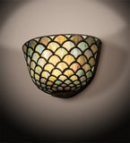 8"W Tiffany Fishscale Wall Sconce