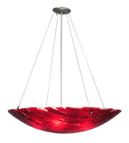 30"W Pomodoro Caldo Fused Glass Modern Inverted Pendant