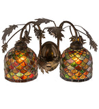 18"W Oak Leaf & Acorn 2 Lt Wall Sconce