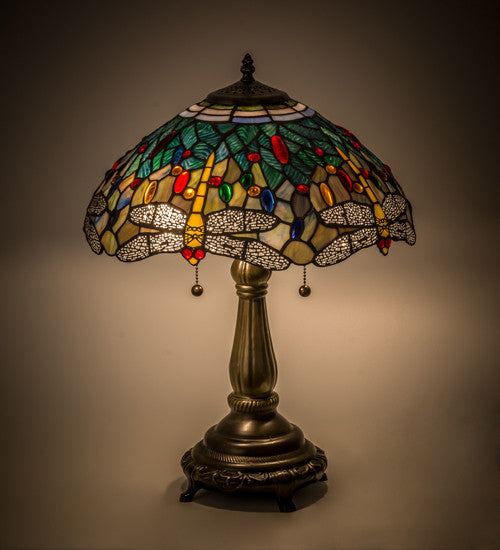 Tiffany Hanginghead Dragonfly Table Lamp