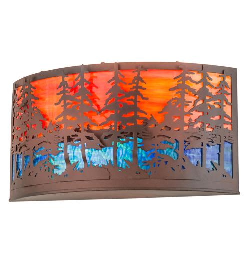 Rustic Lodge Wall Sconces at Smashing Stained Glass & Lighting