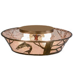22"W Northwoods Leaping Trout Wildlife Flush Mount