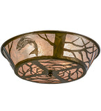 22"W Northwoods Leaping Trout Wildlife Flush Mount