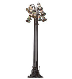 63"H Stained Glass Pond Lily 12 Lt Floor Lamp