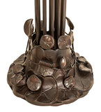 63"H Stained Glass Pond Lily 12 Lt Floor Lamp