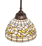 8"W Tiffany Turning Leaf Mini Pendant