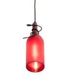 4"W Tuscan Vineyard Frosted Red Wine Bottle Mini Pendant