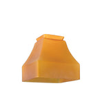 22"W Bungalow Frosted Amber 4 Lt Mission Chandelier