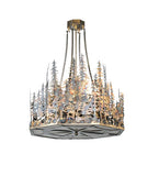 30"W Pine Lake Rustic Lodge Inverted Pendant