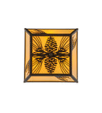 15"Sq Mountain Pine Rustic Lodge Flush Mount