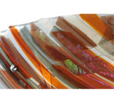24"W Metro Fusion Marina Fused Glass  Modern Inverted Pendant