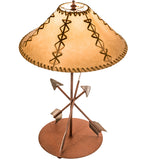 23"H Arrowhead Faux Leather Shade Table Lamp