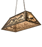 33"L Fox Hunt Rustic Lodge Island/Billiard Pendant