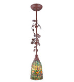 5"W Acorn Tiffany Rustic Lodge Ceiling Pendant