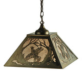16"Sq Ruffed Grouse Pendant