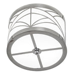 9"W Revival Deco Cilindro Contemporary Flush Mount