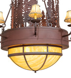 54"W Walden Pine 2 Tier Rustic Lodge Chandelier
