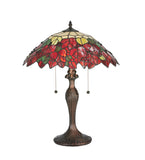 22"H Poinsettia Table Lamp