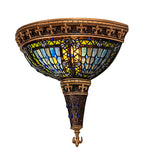 18"W Tiffany Fleur-De-Lis Victorian Wall Sconce