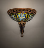 18"W Tiffany Fleur-De-Lis Victorian Wall Sconce