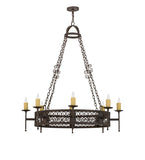  48"W Toscano 8 Lt Victorian Lodge Chandelier
