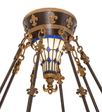 28"W Fleur-de-lis Semi-Flushmount
