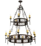 48"W Toscano 15 Lt Two Tier Victorian Chandelier