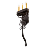 10"W Ahriman 3 Lt Victorian Lodge Wall Sconce