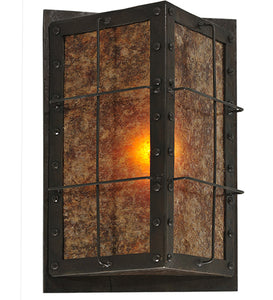 9"W Vostok Rustic Lodge Gothic Wall Sconce