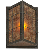 9"W Vostok Rustic Lodge Gothic Wall Sconce