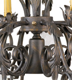 26"W New Country French 9 Lt Glam Chandelier