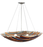 30"W Metro Fusion Oceano Contemporary Inverted Pendant