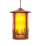 24"W Fulton Moose Creek Wildlife Outdoor Pendant