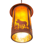 24"W Fulton Moose Creek Wildlife Outdoor Pendant