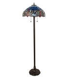 60"H Tiffany Hanginghead Dragonfly Floor Lamp