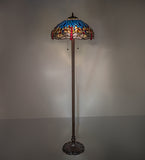 60"H Tiffany Hanginghead Dragonfly Floor Lamp