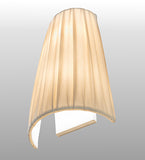 9"W Channell Tapered & Pleated Modern Fabric Wall Sconce